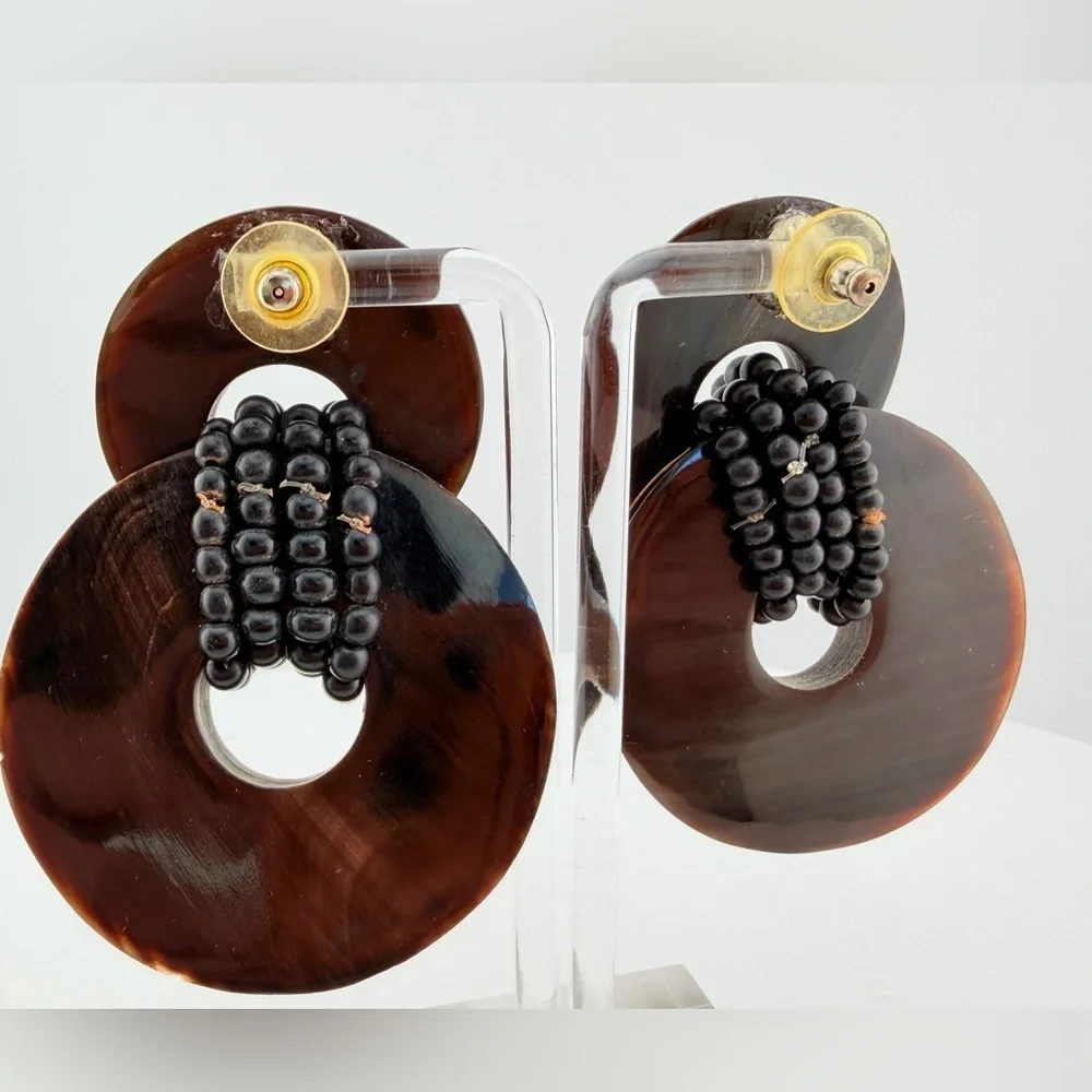 Vintage horn and brass boho door knockers